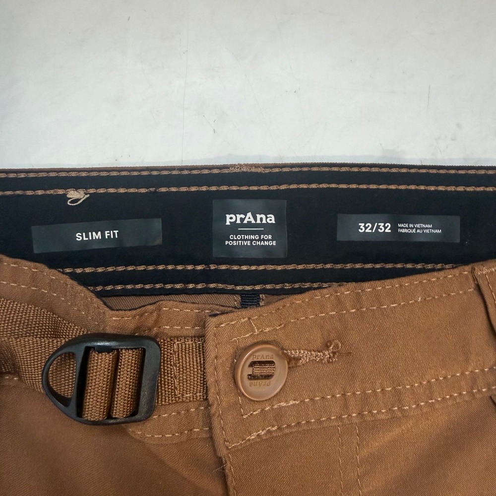 Prana Men's 32 Zion II Slim Fit Tan Pants Hiking Outdoor Travel Gorpcore - Picture 4 of 7